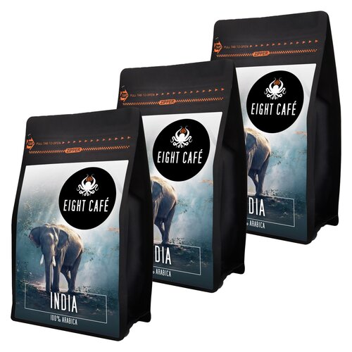 Kawa ziarnista EIGHT CAFE India Arabica 3 x 1 kg (Rzemieślnicza)