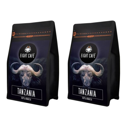 Kawa ziarnista EIGHT CAFE Arabica Tanzania 2 x 1kg (Rzemieślnicza)