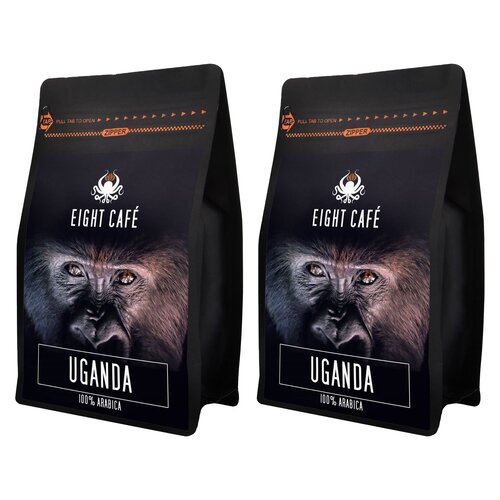 Kawa ziarnista EIGHT CAFE Arabica Uganda 2 x 1 kg (Rzemieślnicza)