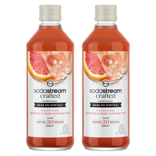 Syrop do saturatorów SODASTREAM Crafted Grejpfrut i Kwiat czarnego bzu 2 x 330 ml
