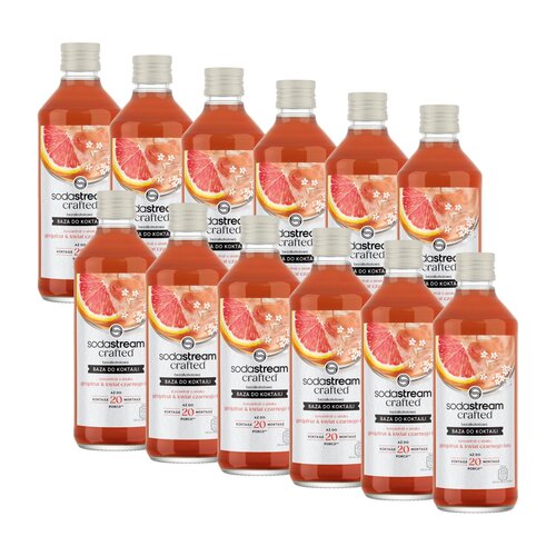 Syrop do saturatorów SODASTREAM Crafted Grejpfrut i Kwiat czarnego bzu 12 x 330 ml