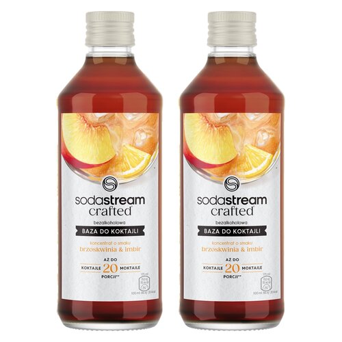 Syrop do saturatorów SODASTREAM Crafted Brzoskwinia i Imbir 2 x 330 ml