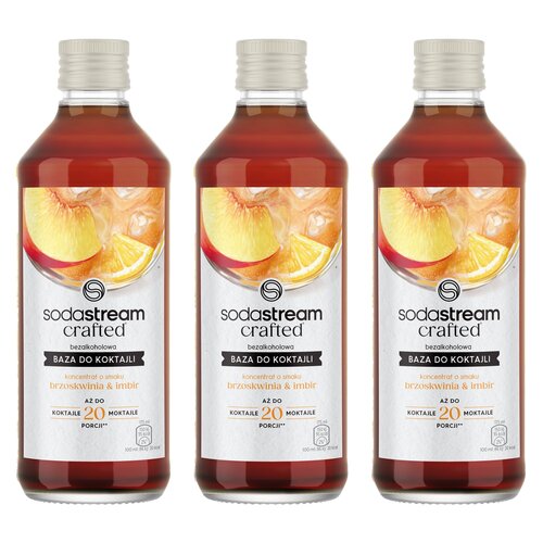 Syrop do saturatorów SODASTREAM Crafted Brzoskwinia i Imbir 3 x 330 ml