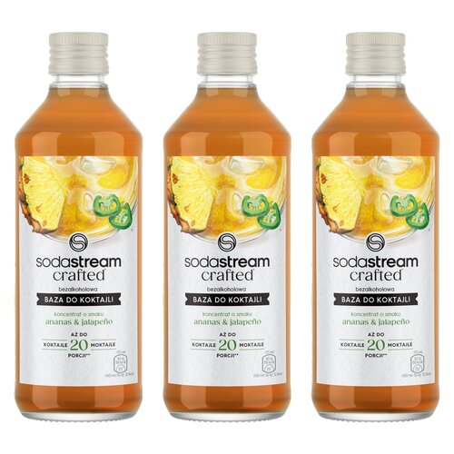 Syrop do saturatorów SODASTREAM Crafted Ananas i Jalapeno 3 x 330 ml