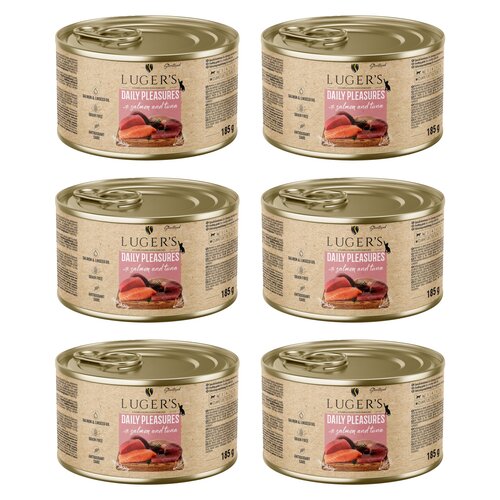 Karma dla kota LUGER'S Daily Pleasures z łososiem i tuńczykiem 6 x 185 g