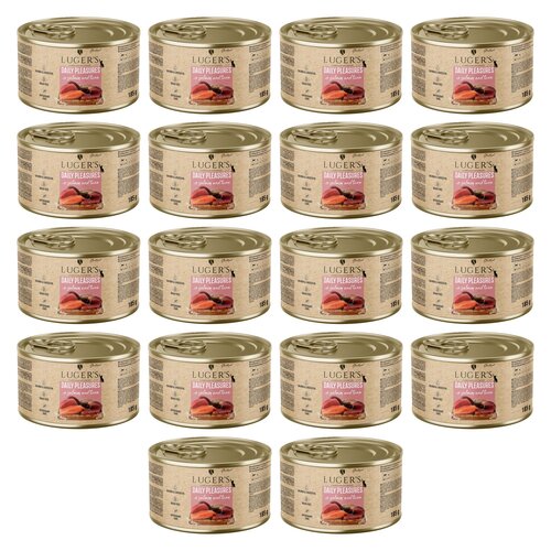 Karma dla kota LUGER'S Daily Pleasures z łososiem i tuńczykiem 18 x 185 g