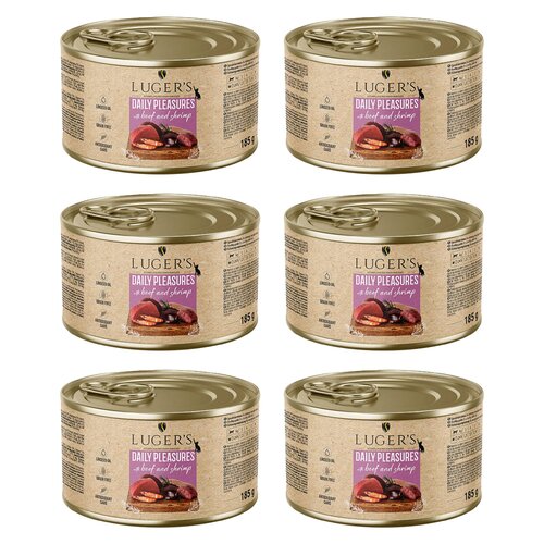 Karma dla kota LUGER'S Daily Pleasures Wołowina z Krewetkami 6 x 185 g
