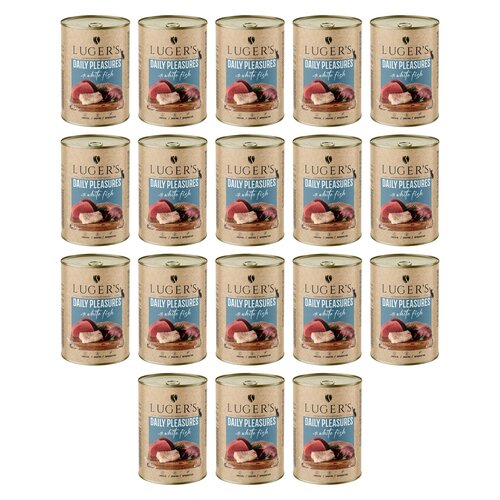Karma dla kota LUGER'S Daily Pleasures z białą rybą 18 x 400 g