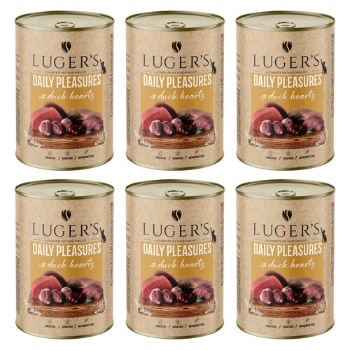 Karma dla kota LUGER'S Daily Pleasures z sercami z kaczki 6 x 400 g