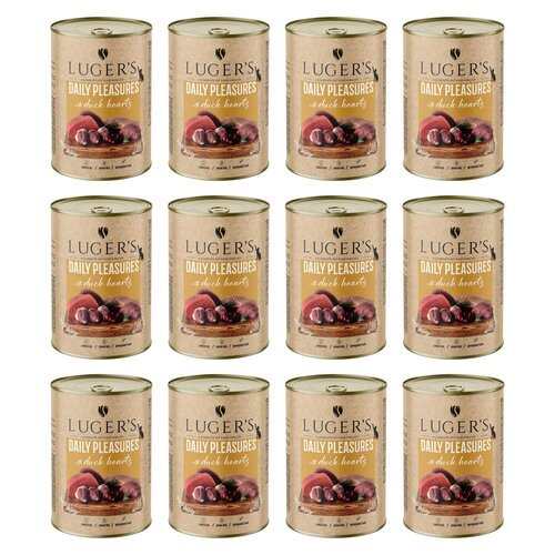 Karma dla kota LUGER'S Daily Pleasures z sercami z kaczki 12 x  400 g