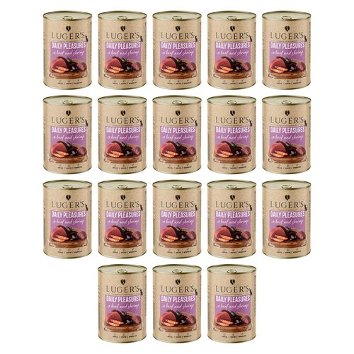 Karma dla kota LUGER'S Daily Pleasures Wołowina z Krewetkami 18 x 400 g