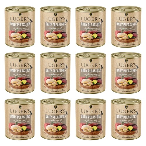 Karma dla psa LUGER'S Daily Pleasures z bażantem, szpinakiem i ziemniakiem 12 x  800 g