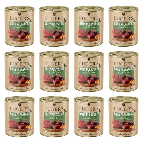 Karma dla psa LUGER'S Daily Pleasures z dzikiem i dynią 12 x  800 g