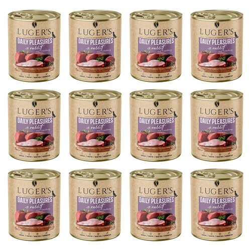 Karma dla psa LUGER'S Daily Pleasures Królik z żurawiną 12 x  800 g