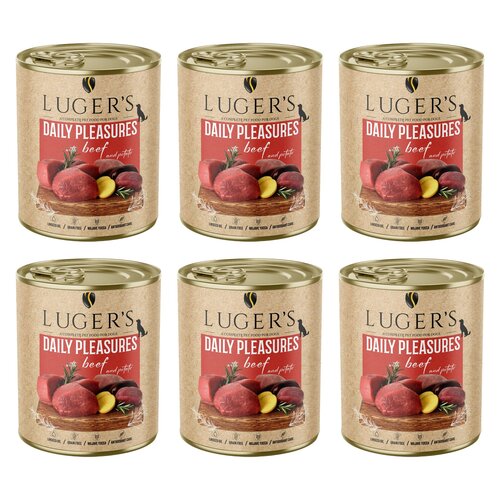 Karma dla psa LUGER'S Daily Pleasures z wołowiną i ziemniakami 6 x 800 g
