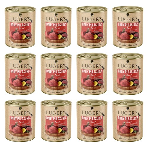 Karma dla psa LUGER'S Daily Pleasures z wołowiną i ziemniakami 12 x  800 g