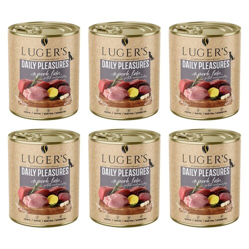 Karma dla psa LUGER'S Daily Pleasures ze schabem wieprzowym, ziemniakiem i pietruszką 6 x 800 g