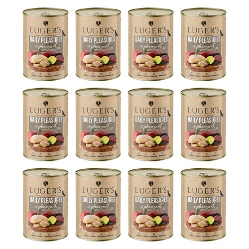Karma dla psa LUGER'S Daily Pleasures z bażantem, szpinakiem i ziemniakiem 12 x  400 g