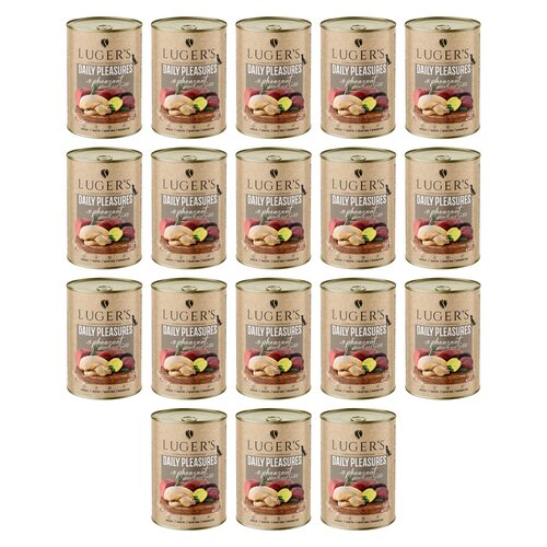 Karma dla psa LUGER'S Daily Pleasures z bażantem, szpinakiem i ziemniakiem 18 x 400 g