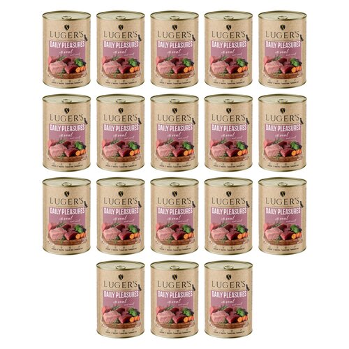 Karma dla psa LUGER'S Daily Pleasures z cielęciną i marchewką 18 x 400 g