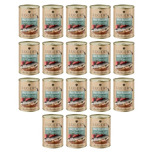 Karma dla psa LUGER'S Daily Pleasures z dorszem, makrelą, pomidorem i ryżem brązowym 18 x 400 g