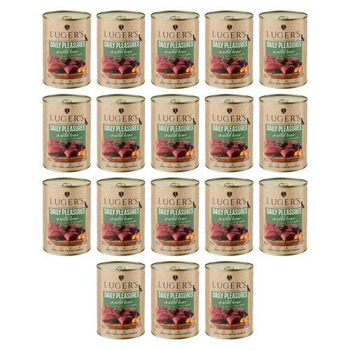 Karma dla psa LUGER'S Daily Pleasures z dzikiem i dynią 18 x 400 g
