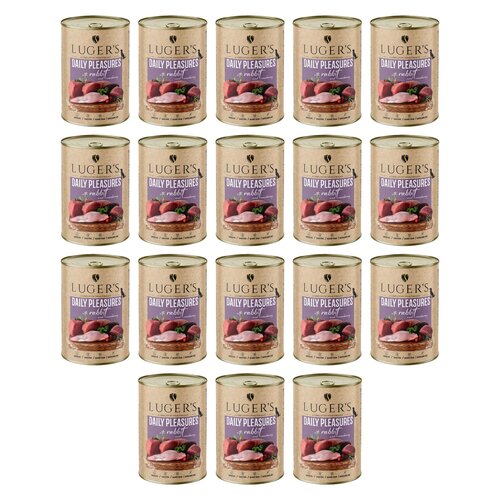 Karma dla psa LUGER'S Daily Pleasures Królik z żurawiną 18 x 400 g