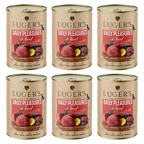 Karma dla psa LUGER'S Daily Pleasures z wołowiną i ziemniakami 6 x 400 g
