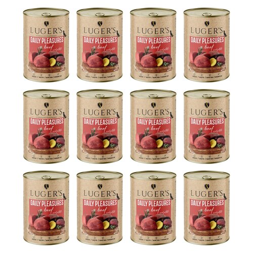 Karma dla psa LUGER'S Daily Pleasures z wołowiną i ziemniakami 12 x  400 g