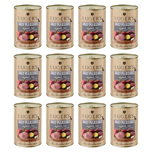 Karma dla psa LUGER'S Daily Pleasures ze schabem wieprzowym, ziemniakiem i pietruszką 12 x  400 g