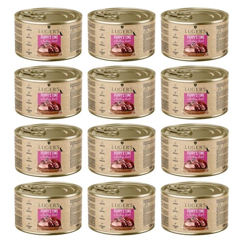 Karma dla psa LUGER'S Puppy's Time z indykiem, jagnięciną i żurawiną 12 x  185 g