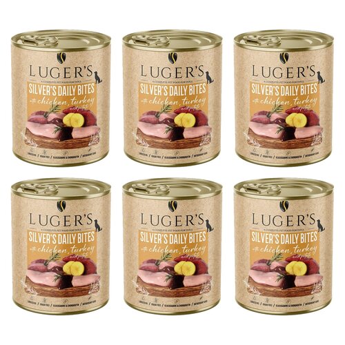 Karma dla psa LUGER'S Silver's Daily Bites z kurczakiem, indykiem i ziemniakiem 6 x 800 g