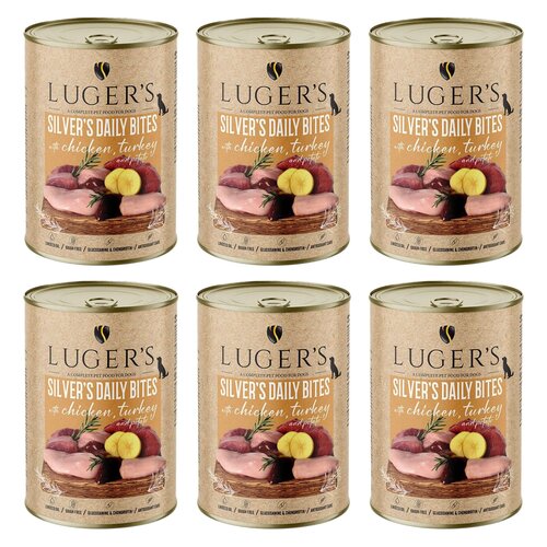 Karma dla psa LUGER'S Silver's Daily Bites z kurczakiem, indykiem i ziemniakiem 6 x 400 g