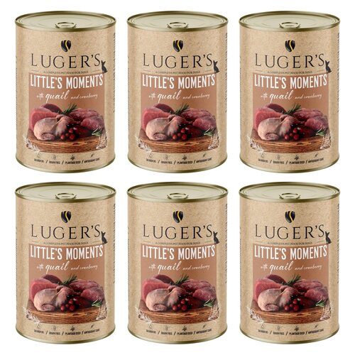 Karma dla psa LUGER’S Little's Moments Przepiórka z żurawiną 6 x 400 g