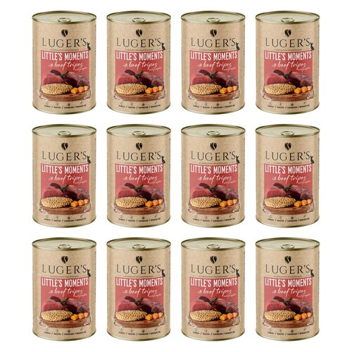 Karma dla psa LUGER'S Little's Moments z żołądkami wołowymi i dynią 12 x  400 g