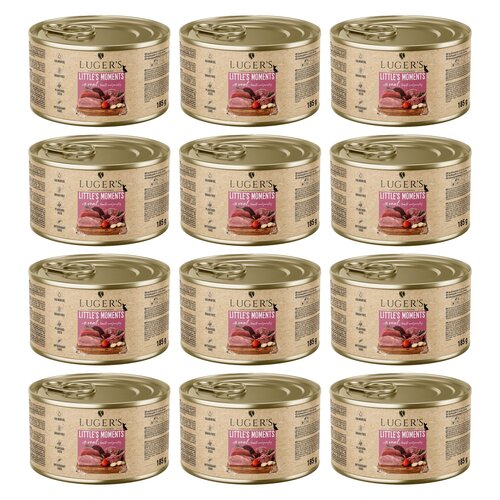 Karma dla psa LUGER'S Little's Moments z cielęciną, pomidorem i pietruszką 12 x  185 g