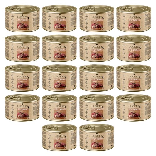 Karma dla psa LUGER’S Little's Moments Przepiórka z żurawiną 18 x 185 g