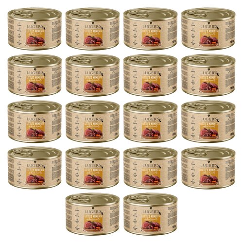 Karma dla psa LUGER’S Little's Moments Serce z kaczki i marchewką 18 x 185 g