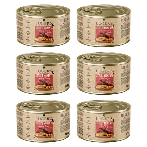 Karma dla psa LUGER'S Little's Moments z żołądkami wołowymi i dynią 6 x 185 g