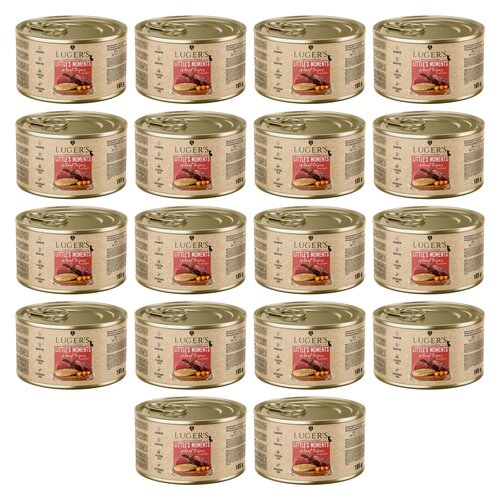 Karma dla psa LUGER'S Little's Moments z żołądkami wołowymi i dynią 18 x 185 g