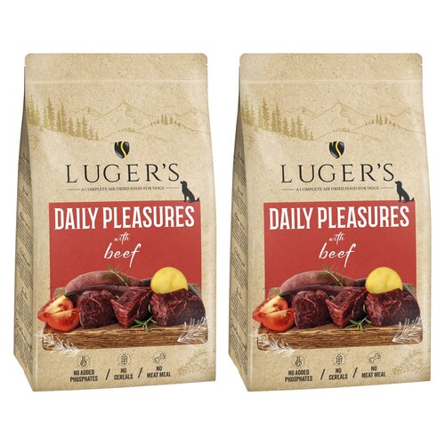 Karma dla psa suszona LUGER'S Daily Pleasures Wołowina 2 x 9 kg