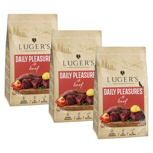 Karma dla psa suszona LUGER'S Daily Pleasures Wołowina 3 x 9 kg