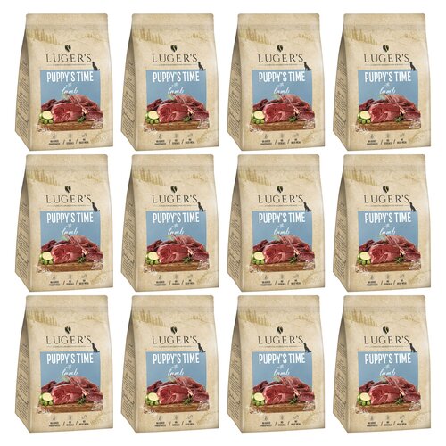 Karma dla psa suszona LUGER'S Puppy's Time Jagnięcina z dorszem 12 x  3 kg