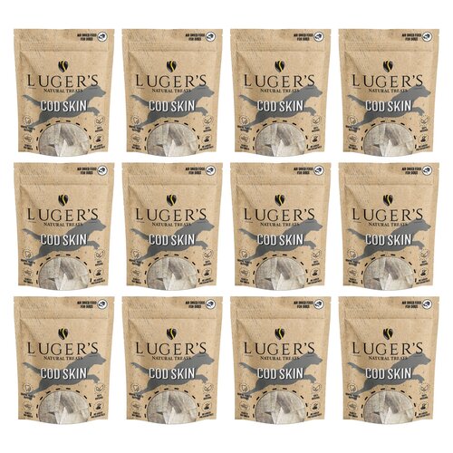 Gryzak dla psa LUGER’S Natural Treats Skóra dorsza 12 x  30 g