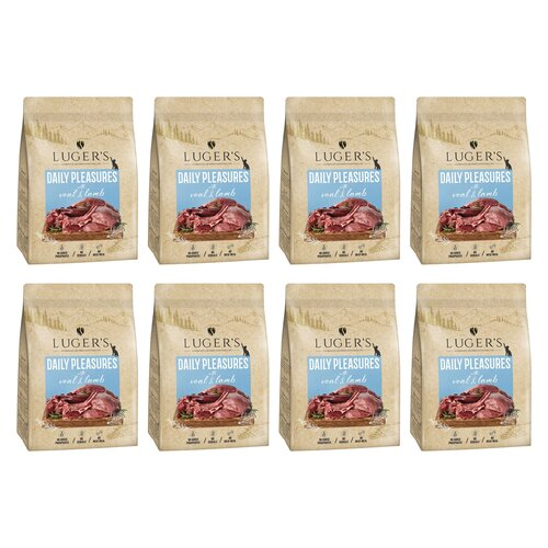 Karma dla kota suszona LUGER'S Daily Pleasures Cielęcina z jagnięciną 8 x 1 kg