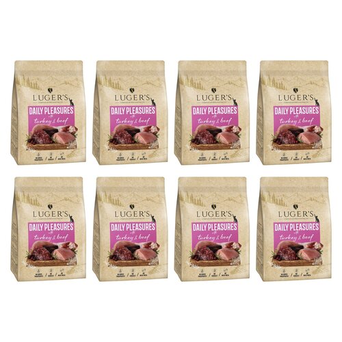 Karma dla kota suszona LUGER'S Daily Pleasures z indykiem i wołowiną 8 x 1 kg