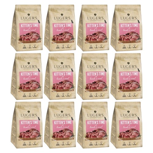 Karma dla kota suszona LUGER'S Kitten's Time Jagnięcina z cielęciną 12 x  500 g