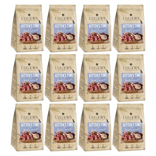 Karma dla kota suszona LUGER'S Kitten's Time Jagnięcina z przepiórką 12 x  500 g