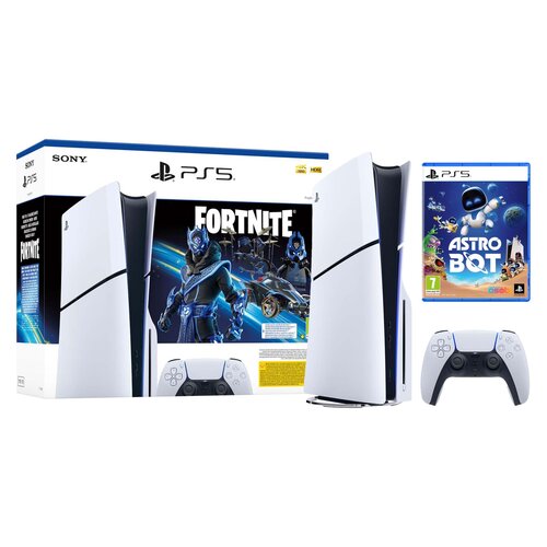 Konsola SONY PlayStation 5 Slim Fortnite Cobalt - Zestaw Startowy + Astro Bot Gra PS5