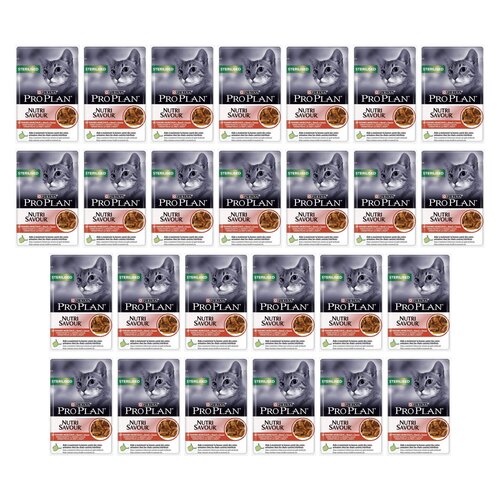 Karma dla kota PURINA Pro Plan Sterilised Nutrisavour z wołowiną 26 x 85 g
